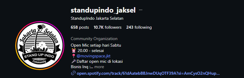 Standupindo Jaksel Tembus 10.000 Pengikut Instagram